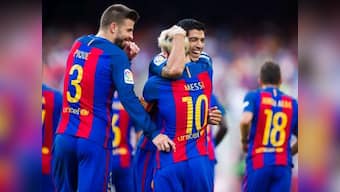 La Liga: Luis Suarez hat-trick helps Barcelona sink Real Betis; Sevilla beat Espanyol in thriller