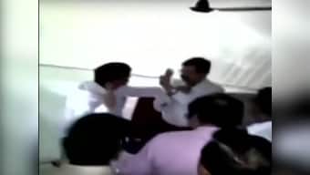 Watch: NCP MLA Suresh Lad slaps deputy collector of Raigad