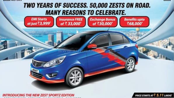 Tata Zest Sportz Edition package launched in India at Rs 20,000