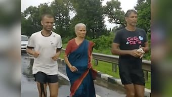 Here's Milind Soman's mom running the marathon in a sari: Are you inspired yet?