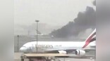 Emirates plane crash lands at Dubai airport, one firefighter killed