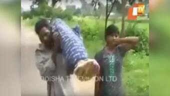 Video: Unable to get vehicle, Odisha man walks 10 km in Kalahandi carrying wife's body