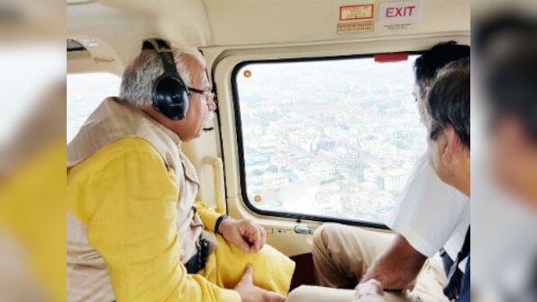 Manohar Lal Khattar conducts aerial survey of Gurgaon to take stock of waterlogging problem