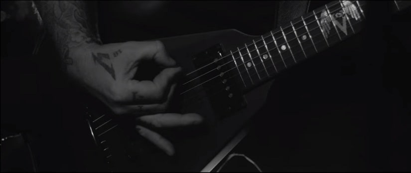A screengrab from the video for Hardwired. YouTube