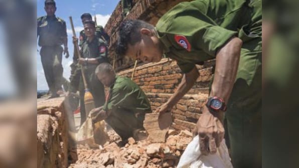 Myanmar earthquake: Soldiers, residents begin cleaning up debris