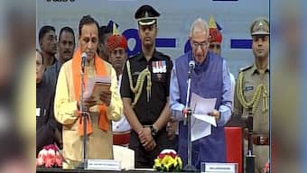 Vijay Rupani sworn-in as the 16th chief minister of Gujarat; Nitin Patel Deputy CM