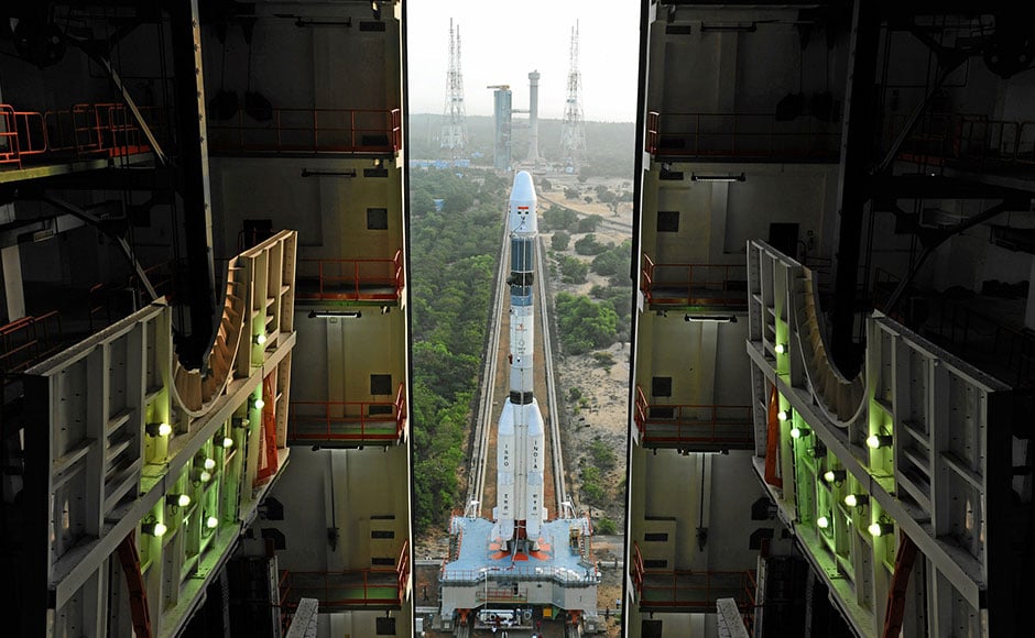 The lift-off took place from the second launch pad at the spaceport of Sriharikota, about 110-km from Chennai (Photo: Isro) The lift-off took place from the second launch pad at the spaceport of Sriharikota, about 110-km from Chennai (Photo: Isro)
