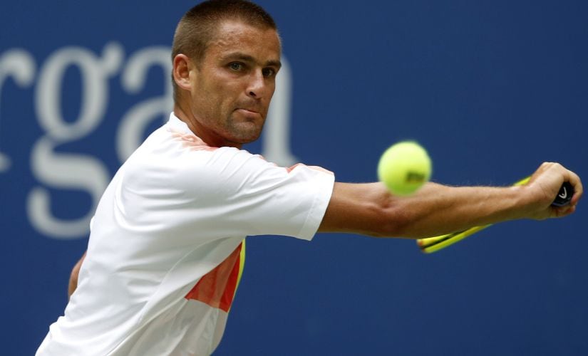 Mikhail Youzhny, of Russia, had to retire in his 3rd round US Open 2016 match against Novak Djokovic. AP