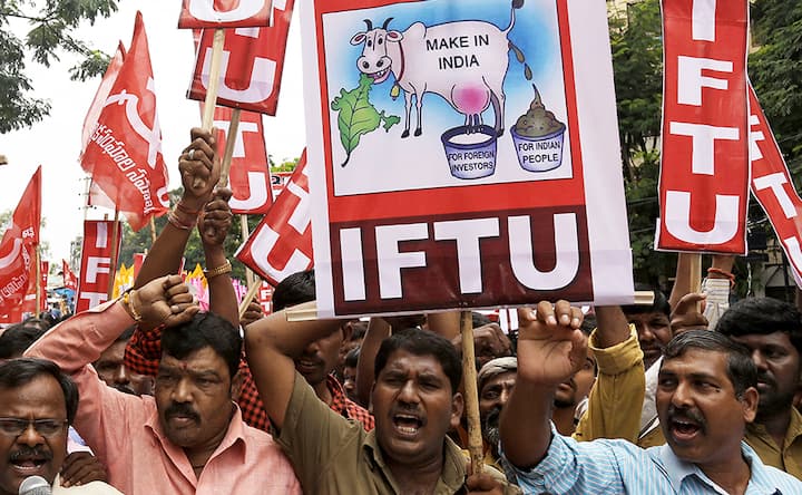 Bharat Bandh: Workers call nationwide strike to protest against 'anti-labour' policies, demand wage hike
