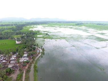 Image of the flooded area taken from the drone. Twitter@ncbn