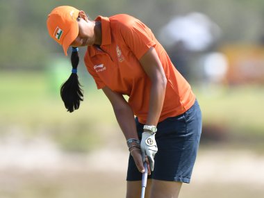 File photo of Indian golfer Aditi Ashok. AFP