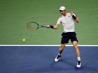 Andy Murray in action against Marcel Granollers at the US Open. Getty