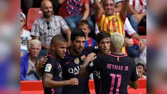 La Liga: Barcelona hammer Sporting Gijon 5-0; move one point of misfiring Real Madrid