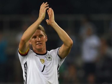 Germany's midfielder Bastian Schweinsteiger bid farewell to international football. AFP