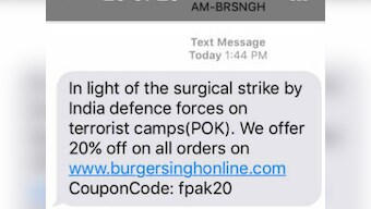Burger Singh offers discounts after surgical strikes: Something more critical deserves our outrage