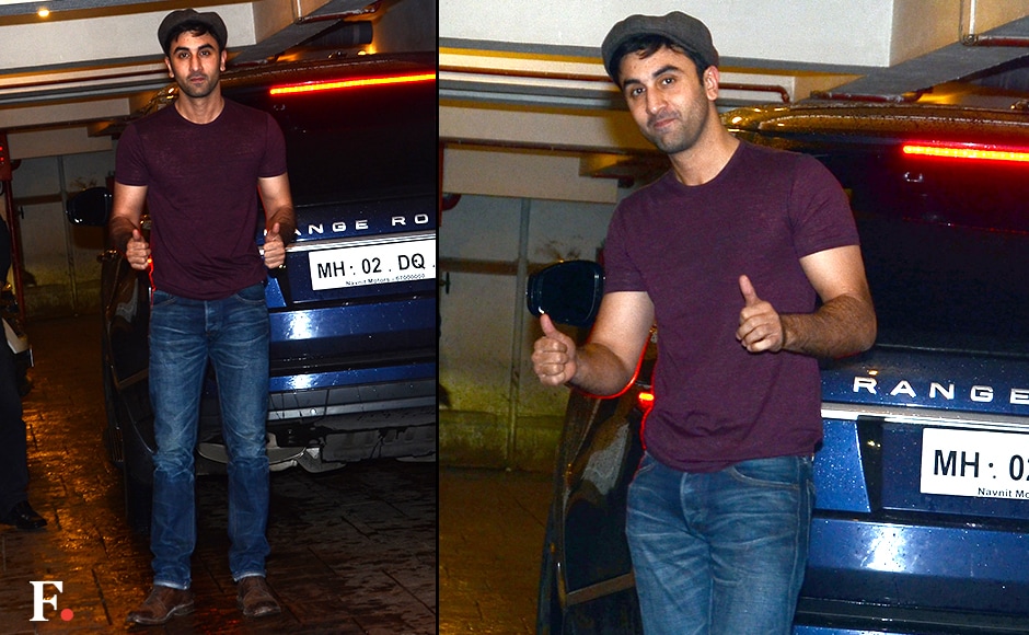 Cousin Ranbir Kapoor arrives for the bash in his Barfi look. Sachin Gokhale/Firstpost Cousin Ranbir Kapoor arrives for the bash in his Barfi look. Sachin Gokhale/Firstpost