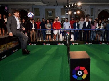 Fernando Morientes during a press conference to announce La Liga's official presence in India. PTI
