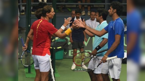 Davis Cup: Rafael Nadal-Marc Lopez defeat Leander Paes-Saketh Myneni, Spain return to World Group