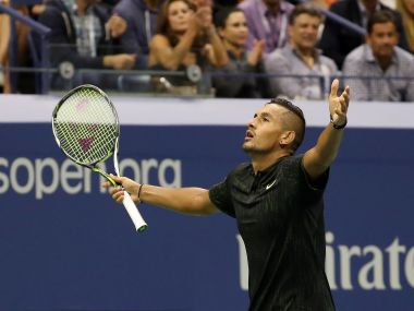 Nick Kyrgios in action at the US Open. Reuters