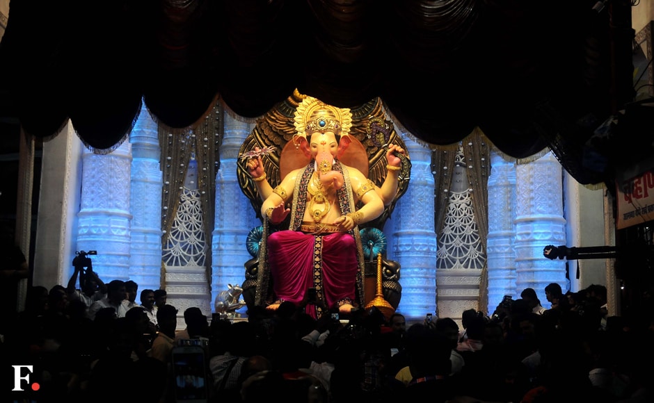 Lalbaugcha Raja is Mumbais's most famous Ganpati darshan during the auspicious Ganesh Chaturthi festival. Photo: Firstpost/Sachin Gokhale Lalbaugcha Raja is Mumbais's most famous Ganpati darshan during the auspicious Ganesh Chaturthi festival. Photo: Firstpost/Sachin Gokhale