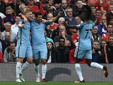 Pep Guardiola's Manchester City produced a strong first half dsiplay to leave Old Trafford with all three points. AFP
