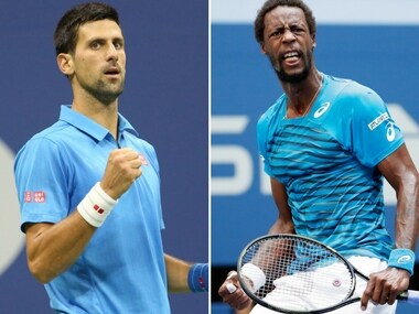 Novak Djokovic vs Gael Monfils in the first semi-final.