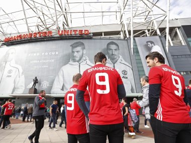 General view outside the Old Trafford stadium. Reuters