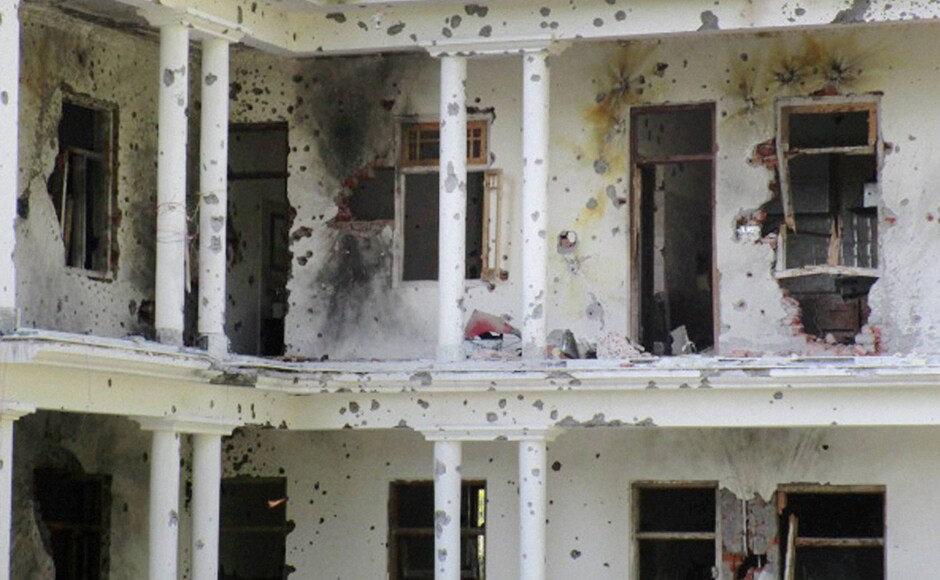 On Tuesday, security forces continued to be engaged in an encounter with militants, for the third day in Poonch, Kashmir. A Bullet riddled Haji Nazir Mir building can be seen where terrorists were hiding during the 2nd day of encounter at Allah Pir area in Poonch on Monday. PTI On Tuesday, security forces continued to be engaged in an encounter with militants, for the third day in Poonch, Kashmir. A Bullet riddled Haji Nazir Mir building can be seen where terrorists were hiding during the 2nd day of encounter at Allah Pir area in Poonch on Monday. PTI