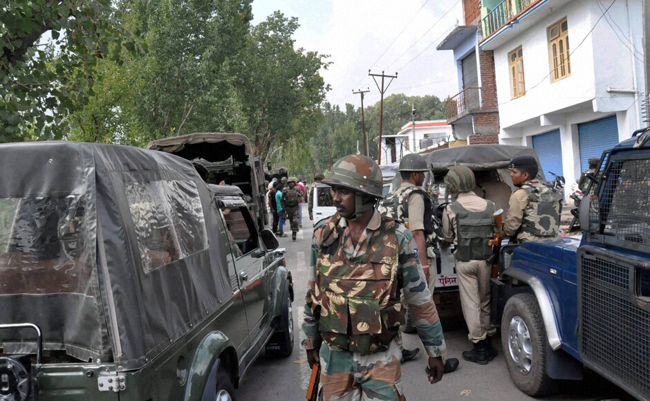 The encounter started at around 7.30 am on Sunday with militants firing at a police party, killing one policeman. Then they took shelter in a house in Alla Pir area and the under construction Mini Secretariat building. PTI The encounter started at around 7.30 am on Sunday with militants firing at a police party, killing one policeman. Then they took shelter in a house in Alla Pir area and the under construction Mini Secretariat building. PTI