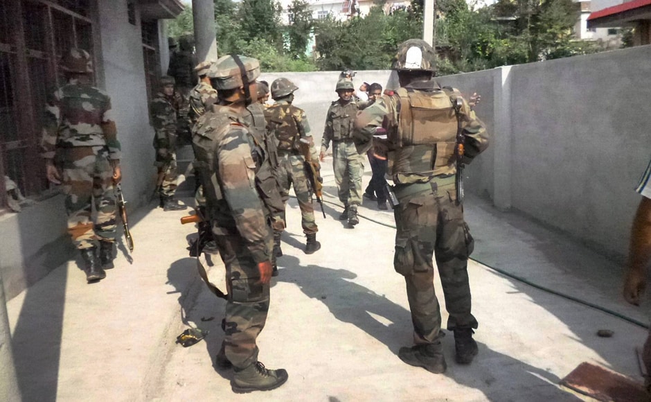 A senior army personal said that the operation is still on for the third day. The building has two floors and several rooms and terrorists are taking benefit of it by firing from different areas. PTI A senior army personal said that the operation is still on for the third day. The building has two floors and several rooms and terrorists are taking benefit of it by firing from different areas. PTI