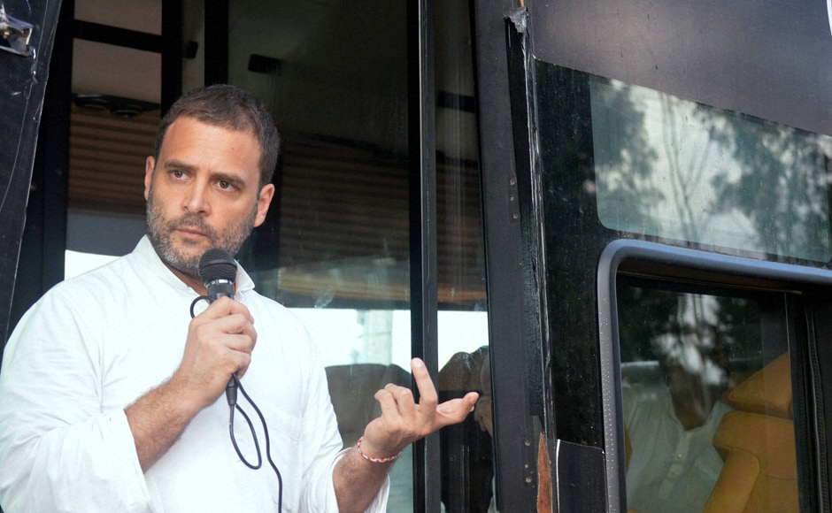 Rahul Gandhi interacted with farmers, youths and party workers in Basti. He also held a road show on Thursday. PTI Rahul Gandhi interacted with farmers, youths and party workers in Basti. He also held a road show on Thursday. PTI