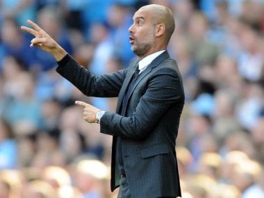 Manchester City manager Pep Guardiola. AP
