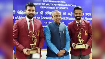 Rohit Sharma, Ajinkya Rahane honoured with Arjuna Award ahead of India-New Zealand Tests