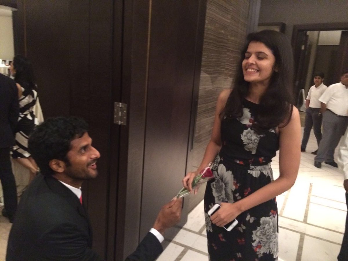 It's love all: Saketh Myneni proposes to girlfriend at Davis Cup dinner It's love all: Saketh Myneni proposes to girlfriend at Davis Cup dinner