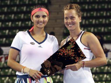 Sania Mirza and Barbora Strycova have won their second title in three attempts. AP
