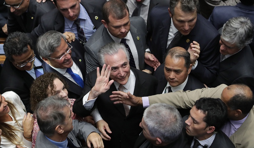 New Brazil prez Michel Temer guarantees jobs and 'political stability' New Brazil prez Michel Temer guarantees jobs and 'political stability'