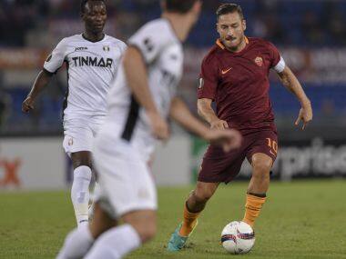 Francesco Totti during AS Roma&rsquo;s Champions League tie. AFP 