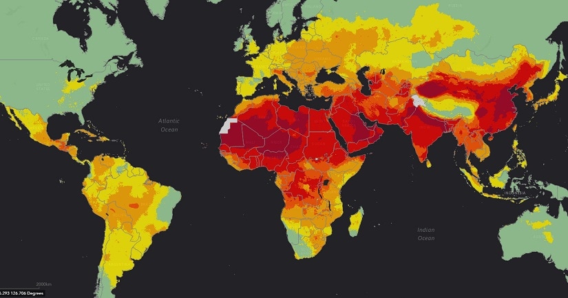 WHO Pollution map. WHO