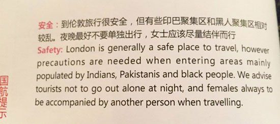 Editing mistake: Air China withdraws magazine with racist comments about Indians, Pakistanis and black people