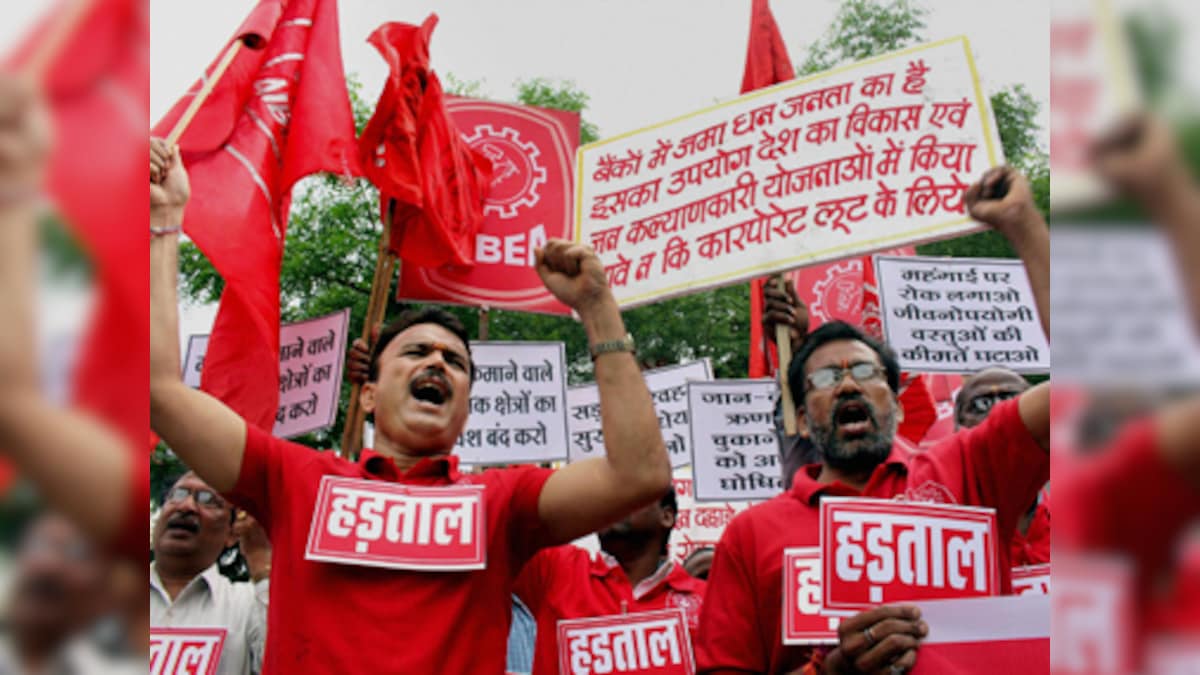 Strike by 10 trade unions begins; transport, banking to be hit