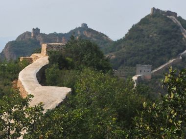 A file image of restored section of the Great Wall in Suizhong County in northeastern China's Liaoning Province. AP