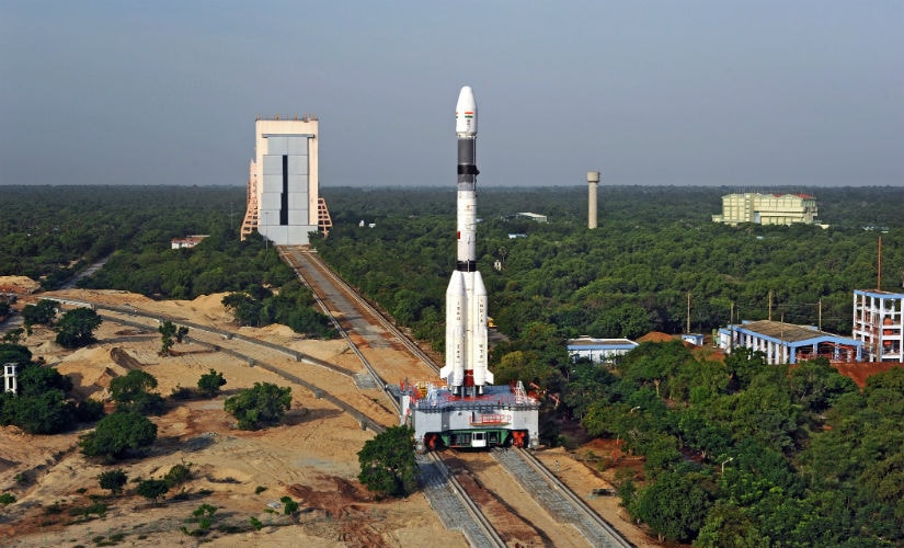 Panoramic View of GSLV-F05 being moved from VAB towards Launch Pad. Isro