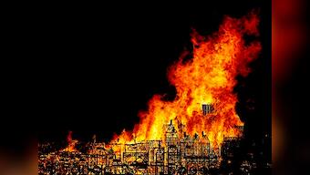 London burning: Replica of city torched to mark 350th Great Fire anniversary