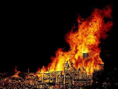 London burning: Replica of city torched to mark 350th Great Fire anniversary London burning: Replica of city torched to mark 350th Great Fire anniversary