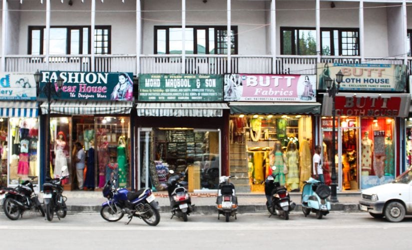 Shops in Srinagar's Lal Chowk wear a deserted look. Firstpost/Sameer Yasir