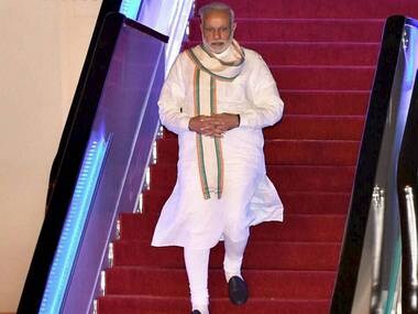 Prime Minister Narendra Modi arrives in Hangzhou, China to attend G20 Summit. PTI