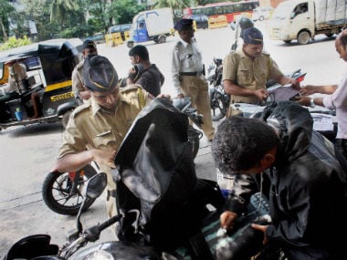 Mumbai police conducting search operations. PTI