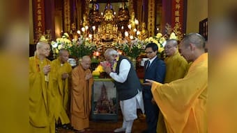 Narendra Modi in Vietnam: PM visits historic Pagoda temple, Ho Chi Minh's stilt house