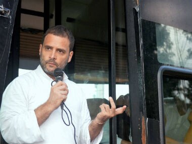 File image of Congress vice-president Rahul Gandhi giving a speech in UP. PTI