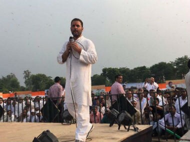 Rahul Gandhi during a roadshow. CNN-News18